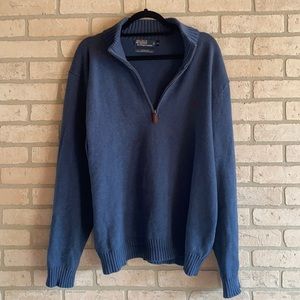 POLO Ralph Lauren 100% Cotton Navy Quarter Zip